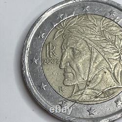 Euro coin 2 Euro coin Italy 2002 Dante Alighieri Rare Mint Mark R