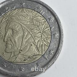 Euro coin 2 Euro coin Italy 2002 Dante Alighieri Rare Mint Mark R