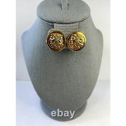 FENDI Janus Roma Italy Gold Coin1925 Vintage 1980's