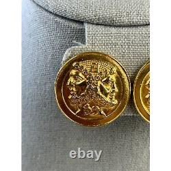 FENDI Janus Roma Italy Gold Coin1925 Vintage 1980's