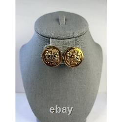 FENDI Janus Roma Italy Gold Coin1925 Vintage 1980's