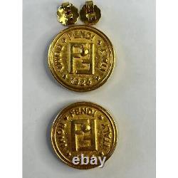 FENDI Janus Roma Italy Gold Coin1925 Vintage 1980's