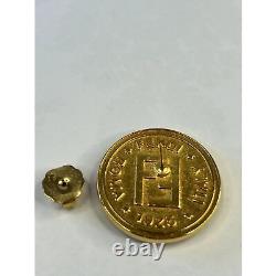 FENDI Janus Roma Italy Gold Coin1925 Vintage 1980's