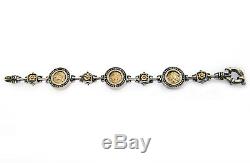 Flli Menegatti Coin Style Bracelet in Sterling/14K