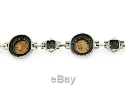 Flli Menegatti Coin Style Bracelet in Sterling/14K