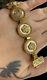 GIANNI VERSACE Italian Medusa mop bracelet vintage luxury ITALY gold accessories
