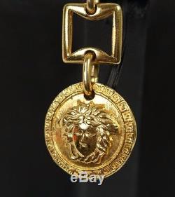 GIANNI VERSACE Vintage Gold Metal Medusa Coin Multi-Chain Choker Necklace