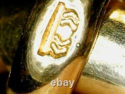 GOLD Charm Bracelet with 2 French Bullion Coins (24k) 14k Chain & Bezels Total 42g