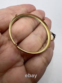 GOLd 14k Bezel 50 pesos pendant solid moneda centenario coin frame bisel