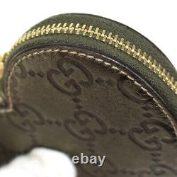 GUCCI Heart Shaped Coin Case Guccissima Bronze #52799 free shipping from Japan