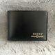GUCCI Leather Mini Bifold Wallet With Gold Gucci Logo NEW IN BOX 547595