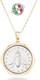Genuine 2 Lira Bee Coin Medallion Italian 18K Gold over 925 Sterling Silver 18in