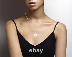 Genuine 2 Lira Bee Coin Medallion Italian 18K Gold over 925 Sterling Silver 18in