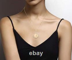 Genuine Italian 20 Lira Coin 18K Gold over 925 Sterling Silver Diamond Accent