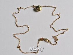 Genuine Roberto Coin Wink Emoji 18kt gold necklace withdiamond 18 inches