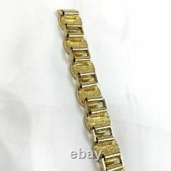 Gianni Versace Bracelet Coin Medusa 90s Vintage Greek Key Bangle Aging Gold
