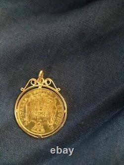 Gold Coin, ITALIAN STATES, Kingdom of Napoleon I, 40 Lire, 1814 Pendant