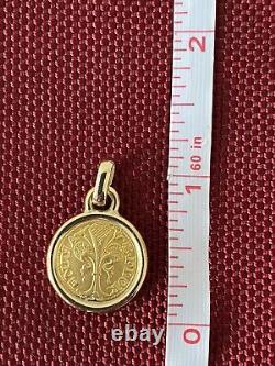 Gold Coin Pendant 16K Italy