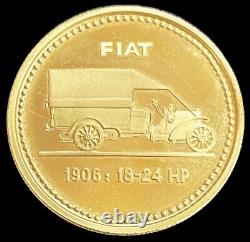 Gold Fiat 28-40 HP Targa Florio Corsa Car Medal Milano Italia