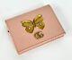 Gucci Women Auth Pale Pink Leather Butterfly Wallet Card Slots Coin Purse MINT