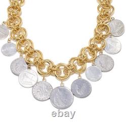 HSN Bellezza Bronze Multi Lira Coin Bronze Dangle 18 Necklace SOLD OUT