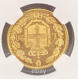 High quality appraisal 1882, Italy, Umberto I, 20 Lira gold coin/MS63