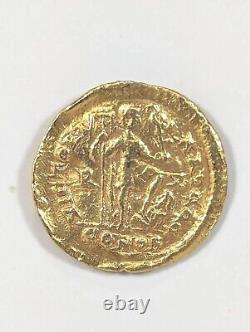 Honorius Solidus Roman Empire Gold Coin 393-423 AD Madrid