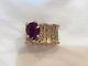 Huge Ruby Roberto Coin 18K Gold Diamond AND RUBY RING SALE FOR CHRISTMAS