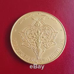 IGC-P2039 QUEEN FARAH PAHLAVI FAO 917 GOLD LARGE COIN MEDAL 100g ITALY MINTED