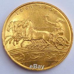 ITALY 100th Ann. Of the UNIFICATION MEDAL 1961 17.5 gr. 0.2354 oz. 0.900 gold