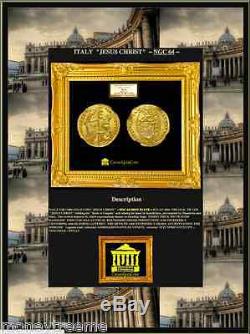 Italy 1382-1400 Gold Jesus Christ Coin Ngc 64 Ms Ducat 600+ Years Old