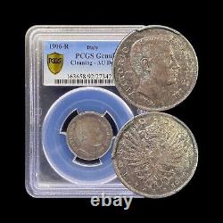 ITALY. 1906, 1 Lira, Silver PCGS aUNC Vittorio Emanuele III, Crowned Eagle