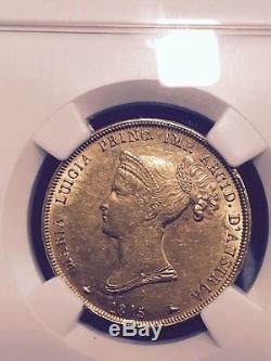 Italy Parma 1815 Gold 40 L Ngc Au-55