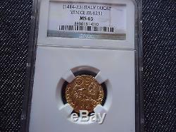 Italy, Venice 1414-23 Ducat Ngc 65 Gold Coin