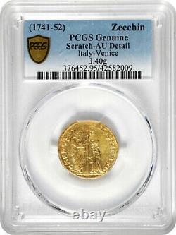 ITALY. Venice. Zecchino ND (1741-52). Pietro Grimani. PCGS AU Gold Coin Top 2