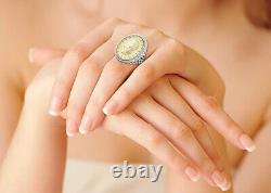 Italian 20 Lira Ring Coin Rope Women 925 Sterling Silver Genuine Italia Size 6.0