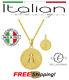 Italian 2 Lira Bee Coin Necklace 18K GP 925 Sterling Silver 20 New