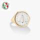 Italian 2 Lira Bee Coin Signet Ring 18Kt GP Sterling Silver 9.0 Italia Due New