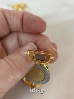 Italian 500 Lira 4 Station Coin Bracelet. Bronzo Italia From QVC. Magnet Clasp