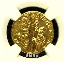 Italy 1789-1797 Gold Coin Zecchino Venice St Mark FR-1445 NGC AU Details
