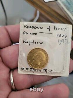 Italy 1809-M Kingdom of Napoleon Very RARE! 20 Lire Luster! PetetheGreek