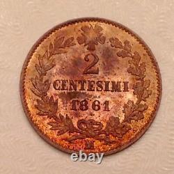 - Italy 1861 M Two (2) Centesimi Specimen Uncirculated Unc