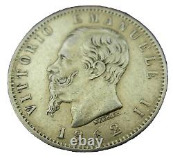 Italy 1862 T BN Gold 20 Lire Vittorio Emanuele II AU