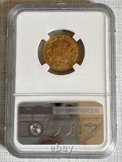 Italy 1891R 20 Lire Gold NGC MS63 SKU#6428