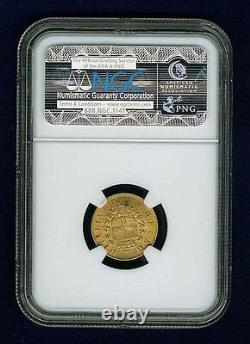 Italy 18.5mm 1863-t Bn 10 Lire Gold Coin Choice Uncirculated Ngc Certified Ms63