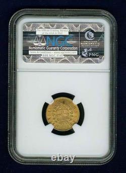 Italy 18.5mm 1863-t Bn 10 Lire Gold Coin Choice Uncirculated Ngc Certified Ms63