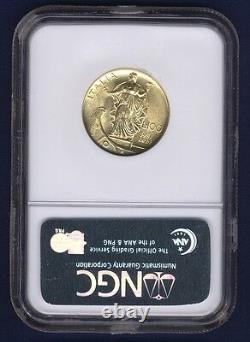 Italy 1931-r Yr. IX 100 Lire Gem Uncirculated Gold Coin, Ngc Certified Ngc Ms65
