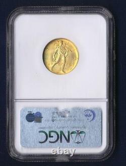 Italy 1931-r Yr. IX 50 Lire Gem Uncirculated Gold Coin, Ngc Certified Ms65