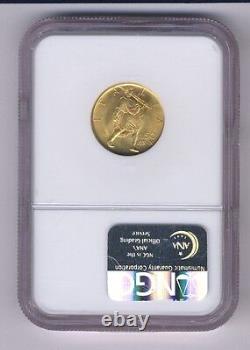 Italy 1931-r Yr. X 50 Lire Gem Uncirculated Gold Coin, Ngc Certified Ngc Ms65