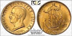 Italy 1932-r Yr. X 100 Lire Uncirculated Gold Coin, Pcgs Certified Ms64